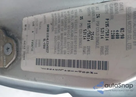 1990 Nissan D21 Short Bed z USA, uszkodzony, nr VIN 1N6SD11S4LC349827